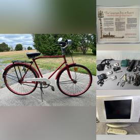 MaxSold Auction: This online auction features vintage figurine lamp, Star Wars collectibles, children’s books, vintage Hoselton sculpture, toys, log splitter, bike, telescope, wheel covers, air purifier, TV, DVDs, small kitchen appliances, power & hand tools, cameras, area rug, porcelain doll, carded Hot Wheels, games, Pokemon cards, ceiling fan, S&P shakers, and more!\n
