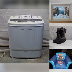 MaxSold Auction: This online auction features dryer, pet products, desk, portable washer, power tools, women’s footwear, small kitchen appliances, home electronics, TV, fitness gear, security lights, toddler armchairs, printer, and more!