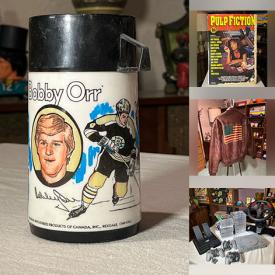 MaxSold Auction: This online auction features English pram, vintage movie poster, NIB cookware, video game systems & games, NIB small kitchen appliances, TV, bongos, wooden puzzles, table lighter, camel saddle stool, costume jewelry, antique cruet set, vintage bedroom storage set, bike, gaming chair, and more!
