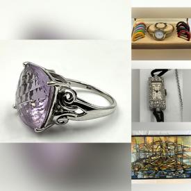 MaxSold Auction: This online auction features matador suit, watches, antique smoking items, Kaiser figurines, soapstone sculptures, gold & gemstone jewelry, costume jewelry, Lieut. Col. Cockburn prints, Moordroft, antique books, brass wall sconces, teacup/saucer sets, snuff bottles, vintage sewing machine, Wedgwood, vintage inkwell, art glass, Lladro figurines, vintage Avon bottles, vintage advertising trays, ashtrays, pitchers, & jugs, antique books, Toby jugs, Royal Doulton figurines, Stratford pottery, antique spinning wheel, garden art, antique liquor cabinet, and much, much, more!!!n