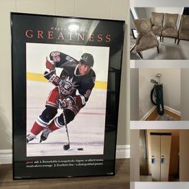 MaxSold Auction: This online auction features area rugs, monitors, Dornbusch lamps, guitar, Ken Danby prints, sports collectibles, antique secretary, cafe signs, upholstery fabric, mirrors, cameras, Jr. golf clubs, and more!