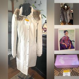 MaxSold Auction: This online auction features outerwear, women’s clothing & footwear, craft kits, area rug, printer, upholstery fabric, power tool, monitor, cedar chest, fabric, patio furniture, baby products, DVDs, telescope, vintage art class examples, garden art, tumbled & raw gemstones, vintage bottles, antique buttons, art supplies, and more!