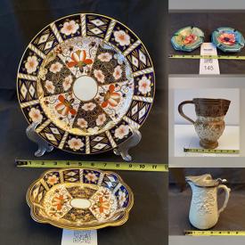 MaxSold Auction: This online auction features pet products, wicker baskets, vinyl records, toys, children’s book, brass collectibles, vintage Pyrex, Sadler teapots, DVDs, outerwear, collector plates, antique wine jug, cookie jar,  art glass, vintage stone carving, decorative plates, art pottery, teacup/saucer sets, trinket boxes, vintage sake set, Charming Tales figurines, cat figurines, Moorcroft ashtrays, Toby jugs, Hummel figurines, Fenton glass, Blue Mountain pottery, collector spoons, small kitchen appliances, lawn mower, and more!\n