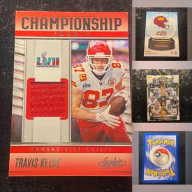 MaxSold Auction: This online auction features sports trading cards, Pokémon cards, non-sports trading cards, and more!\n