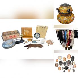 MaxSold Auction: This online auction features stoneware, wood carvings, outerwear, women’s clothing, silver & costume jewelry, room divider, rocks & minerals, wall masks, pet products, jewelry making supplies, art glass, toys, Swarovski jewelry, and more!\n