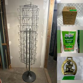 MaxSold Auction: This online auction features clothes racks, bar chairs, wood chairs, office supplies, doll clothes, monitors, keyboards, floor mat set, new hanging photo quilts, sports trading cards, wicker shelf, art glass, vintage Pyrex, cookie jar, TY collectibles, Wade figurines, silver & costume jewelry, horse brass, puzzles, and much more!
