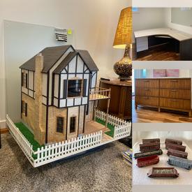 MaxSold Auction: This online auction features coins, vintage suncatchers, executive desk, soapstone carving, teacup/saucer set, Swarovski ornament, costume jewelry, games, train cars & buildings, yarn, Lego sets, vintage dollhouse & furniture, puzzle, stamp yearbooks, comics, and more!