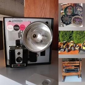 MaxSold Auction: This online auction features vintage magazines, toys, Pez dispensers, bar lights, cameras, antique clothes wringer, Blue Mountain pottery, area rug, Tonka trucks, antique typewriters, and more!