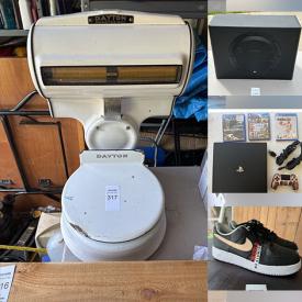 MaxSold Auction: This online auction features video game system & games, hoverboard, DVDs, costume jewelry, small kitchen appliances, pet products, power & hand tools, perfume bottles, men’s clothing & shoes, TV, monitors, watches, ring lights, RC car parts, screen tents, Cricut, fishing gear, bike, golf clubs, and more!