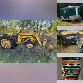 MaxSold Auction: This online auction features vintage farm tractor, bikes, garden tools, power & hand tools, automotive tools, welders, vintage tools, NIB patio heater, electrical supplies, hardware, construction materials, BBQ grill, lawn vac, camping gear, chainsaws, lawn mower, tires, pressure washer, scooter, tiller, Harley Davidson motorcycle & collectibles, dust collection system, air compressors, generator, tool chests, closed  & open trailers, and much, much, more!!!