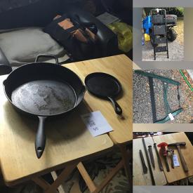 MaxSold Auction: This online auction features pet products, power & hand tools, fishing gear, vinyl records, antique books, men’s boots, plumbing supplies, small kitchen appliances, oil lamp, antique bottles, art glass, speakers, mason tools, new solar chargers, Blue Mountain pottery, collector plates, and more!