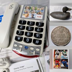 MaxSold Auction: This online auction features duck decoy, coins, sports trading cards, sports collectibles, antique bottles, comics, Pokemon cards, stamps, non-sports trading cards, stein, watches, costume jewelry, gaming dice, carded Hot Wheels, toys, vinyl records, Magic: The Gathering cards, Laserdiscs, and more!