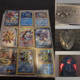 MaxSold Auction: This online auction features Pokemon cards, art pottery, Yu-Gi-Oh cards, power tool, metal Kachina, watches, art glass, silver & gold jewelry, Magic: the Gathering cards, Disney collectibles, collectible pins, and more!n