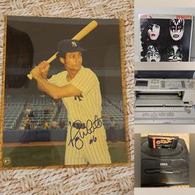 MaxSold Auction: This online auction features vinyl records, new drone, Kiss collectibles, carded Hot Wheels, sports trading cards, Pokemon cards, sports collectibles, silver & costume jewelry, men’s & women’s clothing & shoes, NIB binoculars, Cricut & accessories, toddler clothes, belt buckles, new action figures, comics, jerseys, Hall teapot, pet products, and more!