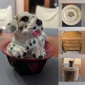 MaxSold Auction: This online auction features stamps, dehumidifier, Toby mugs, Wade figurines, sports trading cards, military pins, silver jewelry, Cherished Teddies, sports collectibles, vintage books & magazines, decorative plates, collector plates, vinyl records, teacup/saucer sets, DVDs, M&M collectibles, ashtrays, decanters, S&P shakers, Avon bottles, art glass, soapstone carving, perfume bottle, stein, and much, much, more!!!