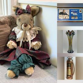 MaxSold Auction: This online auction features decorative plates, insulators, brass collectibles, art supplies, children’s books, costume jewelry, vintage mantel clocks, miniature house collection, Carnival glass, watches, vintage demitasse cup/saucer, vintage tins, stained glass angels, collector spoons, scrapbooking supplies, Depression glass, vintage table linens, vintage tabletop game, vintage ceramic molds, and more!