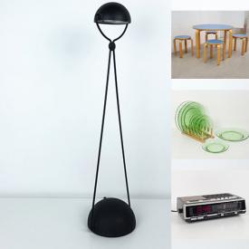 MaxSold Auction: This auction features Lamps, Vintage Outdoor Chairs, Framed Art, Stemware, Fruit Basket, Plasma Ball, Vases, Copper Cannisters, Neon Sign, Dining Chairs, Clocks, Tablecloth,  and much much more!