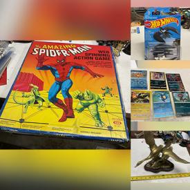MaxSold Auction: This online auction features comics, pop culture books & trading cards, duck decoys, brass collectibles, horse brass medallions, vinyl records, sports trading cards, sports collectibles, Wilton cake pans, Pokemon cards, carded Hot Wheels, Disney collectibles, and more!