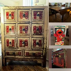 MaxSold Auction: This online auction features vintage pew, antique typewriters, harvest table, vintage toys, metal sculpture, garden art, steel drums, stamps, vinyl records, Pez dispensers, vintage lighters, teacup/saucer sets, CDs, art glass, sewing machine, and more!