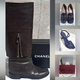 MaxSold Auction: This online auction features designer items, including women’s shoes, boots, handbags, & a coat!