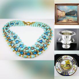 MaxSold Auction: This online auction features Royal Doulton figurine, crystal decanter, Motto Ware pottery, silver & costume jewelry, snuff bottle, art glass, antique mantle clock, metal wall art, art supplies, vintage Pyrex, art books, gaming chair, sports collectibles, small kitchen appliance, and more!