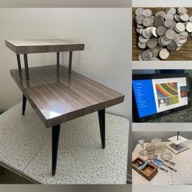MaxSold Auction: This online auction features steins, coins, cameras, dining table, small kitchen appliances, fitness gear, tablets, garden pots, barware, electric snow shovel, women’s clothing, costume jewelry, and more!