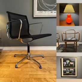 MaxSold Auction: This online auction features MCM furniture & lamp, postmodern furniture & lamps, bistro table, stamp collection, area rug, Giuseppe Armani figurine, and more!\n