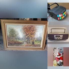 MaxSold Auction: This online auction features men’s & women’s footwear, garden tools, collectible dolls, costume jewelry, art supplies, puzzles, metal wall art, beauty appliances, power & hand tools, collector plates, vintage bottles, sewing machine, bikes, vintage tools, toys, fishing gear, watches, men’s & women’s clothing, drone, pool components, and more!\n