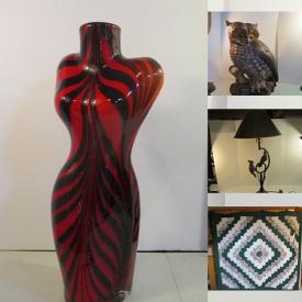 MaxSold Auction: This online auction features quilts, metal art, art glass, Depression glass, Pokémon cards, Bunnykins, metal signs, vinyl records, wood carving, Funko Pop, scrubs, nesting dolls, cookie jar, kids’ books, coins, banknotes, DVDs, and more!