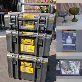 MaxSold Auction: This online auction features inversion table, Boyds Bears collection, Coca-Cola collectibles, garden tools, games, milk glass, stamps, oil lamps, art glass, antique washstand, antique secretary desk, men’s clothing, rolling toolboxes, hand tools, small kitchen appliances, fishing gear, DVDs, watches, quilt, new ceiling light fixtures, bike, vintage books, and more!