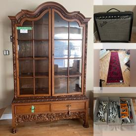 MaxSold Auction: This online auction features antique steamer trunks, vintage rug runners, upright freezer, vintage sewing machine, area rugs, planters, live plants, modular shelving system, vintage bottles, vintage books, small kitchen appliances, teacup/saucer sets, art pottery, fitness gear, painting supplies, power & hand tools, infrared heater, TDL safe, guitar amp, bike, and more!