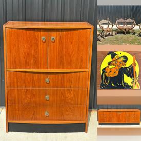 MaxSold Auction: This online auction features antique Chinese table, area & door rugs, art glass, decanters, comics, small kitchen appliances, silver & costume jewelry, vintage Pyrex, video game system, Pokemon cards, Lego set, power & hand tools, antique cabinet radio, golf clubs, air compressor, stamps, teak furniture, bikes, antique books, and more!