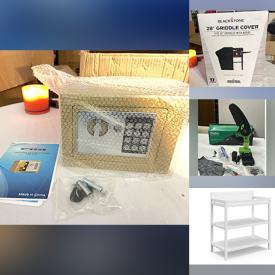 MaxSold Auction: This online auction features new items including garden tools, small kitchen appliances, chainsaw, aquarium pump, baby supplies, men’s & women’s clothing, camping tent, toy drum set,  baby cams, pet products, string lights, solar lights, Funko Pop, pendant light, ceiling fan, and more! \n