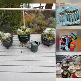 MaxSold Auction: This auction features Clothing, Shoes, King Bed, Handbags, Costume Jewelry, Flatware, Fishing Gear, Copper Collection, BBQ, Planters, Tea Cups, Barware, Kitchen Tools, Serving Pieces,  Linens, Camera, Seating, Framed Art, Office Supplies, Guitar, Shelving, Suitcases, Lamps, Baskets, Cleaning Supplies, Canning Supplies, Garage Supplies, Biking Gear, Pet Supplies, Tools, Freezer  and much much more!