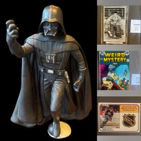 MaxSold Auction: This online auction features sports trading cards, Star Trek collectibles, trading card supplies, comics, sports collectibles, Star Wars collectibles, non-sports trading cards, collector plates, Elvis collectibles, and more!