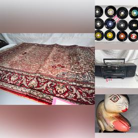 MaxSold Auction: This online auction features duck decoy, Harry Potter collectibles, vintage toys, art pottery, ukulele, soapstone carving, vintage stoneware, animal figurines, vintage humidor, vinyl records, vintage books, art glass, table lighter, wall mask, Star Wars collectibles, area rug, office chair, and more!