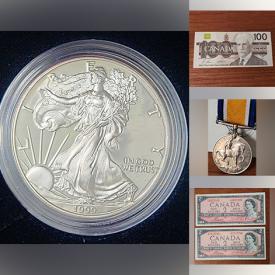 MaxSold Auction: This online auction features coins, banknotes, vintage medals, proof sets, and more!