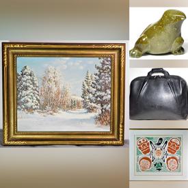 MaxSold Auction: This online auction features Otto Planding painting, soapstone carvings, Inuit artwork, Satsuma vase, Lennart Folin artwork, Lladro figurines, Manolozo painting, and more!