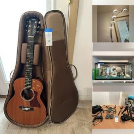 MaxSold Auction: This online auction features cubby bookshelf, TVs upright acoustic piano, art glass, office supplies, platform bed, guitar, aquarium fish tank, printers, small kitchen appliances, computer desk, camping & fishing gear, drone, floor lamp, metal wall sculpture, Sentry safe, sports equipment, scuba & snorkel gear, bike, hand tools, garden tools, small kitchen appliances, air compressor, and more!