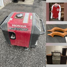 MaxSold Auction: This online auction features generator, power & hand tools, garden tools, sawhorses, Casio keyboard, NIB electric snow shovel, electrical supplies, chainsaw, ladders, tiller, pressure washer, pilates chair, Avon stein collection, Toby mug collection, art pottery, Blue Mountain pottery, bongos, amber glass, tea figurines, art glass, bell collection, teacup/saucer sets, puzzles, marbles, upright freezer, patio chairs, NIB portable AC unit, Legos, and more!
