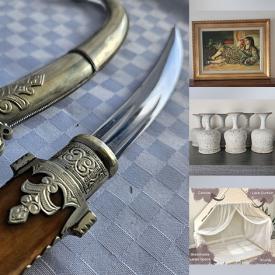 MaxSold Auction: This online auction features art pottery, Blue Mountain pottery, teacup/saucer sets, cranberry glass, Manitoba tartan collectibles, vintage Pyrex, toys, tabletop games, Lego sets, action figures, vinyl records, handwoven baskets, play tent, art glass, oil lamps, pet products, fitness gear, Toby jugs, insulators, and more!