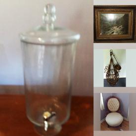 MaxSold Auction: This online auction features metal chandeliers, antique quilt, monitor, area rug, garden tools, chainsaw, men’s clothing, beauty appliances, home health aid, and more!