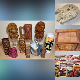 MaxSold Auction: This online auction features collector plates, vintage postcards, gnome figurines, Halloween masks, cookie jars, pewter figurines, comics, sports trading cards, Lladro Christmas bells, small kitchen appliances, souvenir snowglobe collection, vintage head vases, Star Wars collectibles, wine cooler, sports collectibles, storage tubs, antique books, and more!