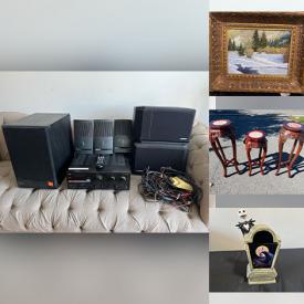 MaxSold Auction: This online auction features interior doors, pet products, oil lamp, bowling balls, sports collectibles, beauty appliances, vanity lights, flush mount ceiling lights, metal chandelier, wine racks, printer, golf clubs, Star Wars collectibles, STEM toys, small kitchen appliances, Christmas inflatable, Disney collectibles, stools, reel mower, DVDs, Nightmare before Christmas collectibles, solar lights, power tool, Hummel plates, art glass, Lladro, games, stein, Royal Doulton figurine, Wade figurines, 3D printer, vanity, skis, hammock seat, planters, and much, much, more!!!\n