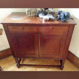 MaxSold Auction: This online auction features Area Rug, Grindley England China, Marionette dolls, Wash Stand, Gibbard Vanity, Leather Covered Wooden Trunk, Spinet, Eastlake Chair, Daphne Locke Original Art, Canadian Insigna Flag, GE electric Washer, and much more!