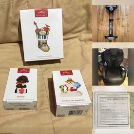 MaxSold Auction: This Charity/Fundraising Online Auction features Holiday Party packs, massage chair, gold & costume jewelry, outerwear, sports trading cards, chrome beer tap, men’s & women’s clothing & footwear,  pet products, keepsake ornaments, craft supplies, baby items, wedding items, hardcover books, girls’ clothing, metal wall art, video games, inflatable toys, wet suits, new beauty products, lawnmower, jadeite, and more!