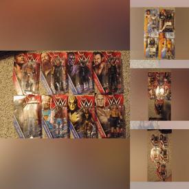 MaxSold Auction: This online auction features NIP WWE action figures.