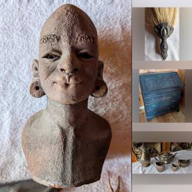 MaxSold Auction: This online auction features African collectibles, antique Wakamba drum, antique riding crop, antique leather pail, African bark cloth, car hood ornaments, secretary desks, Evesham, pet products, Lori Brind artwork, skis, costume jewelry, home health aids, kimono, vintage cutlery, and more!