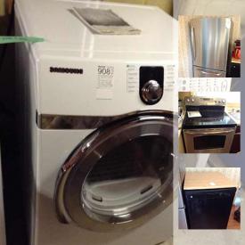 MaxSold Auction: This online auction features Samsung dryer and washer, kitchen lot, garage lot, hardware lot, wood lot, Vacuum, books, bookcase, cabinet, table and chairs, dresser, camera, Organ, pool table, oven, GE fridge, glassware, artwork, silver plate lot, Glide Exercise and much more!