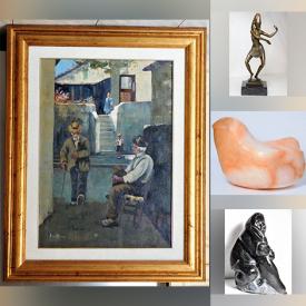 MaxSold Auction: This online auction features Brunco Tinucci painting, Allan Clark sculpture, E. B. Cox sculpture, Inuit soapstone carvings, Chinese calligraphy, vintage golf clubs, vintage wood carvings, A&C Bavaria, and more!